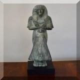 D89. Reproduction Egyptian statue. 10”h - $18 